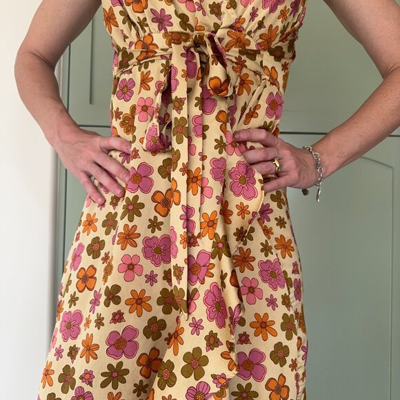 Retro Style Groovy Floral Print Dress - Picture 7 of 7